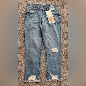 🆕 REWASH Classic Rise Vintage Reunion Jersey Crip Denim Jeans. Size 3 / 26